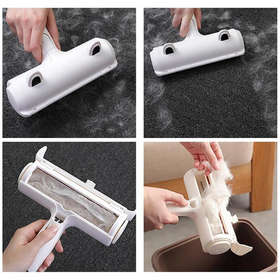 2-Way Pet Hair Remover Roller for Clothes, Carpets and Furniture