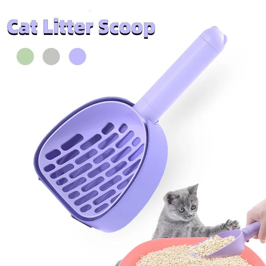 Durable Cat Litter Scoop with Base, Pet Cleaning Tool