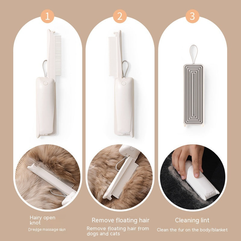 Reliable Pet Grooming Brush for Cats, Hair Removal Tool